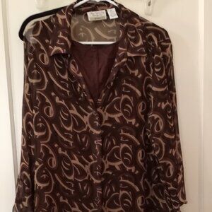 New York City Design Company 100% silk shirt for women size 2x